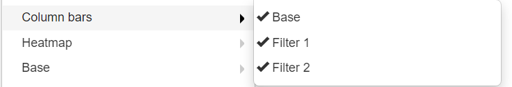 Column bars chart menu